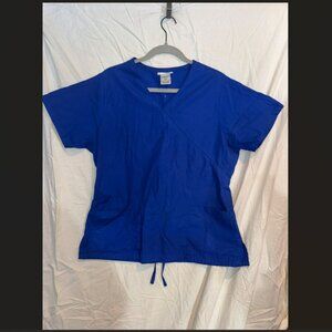 Blue Scrub Top – Size M – Adjustable Back